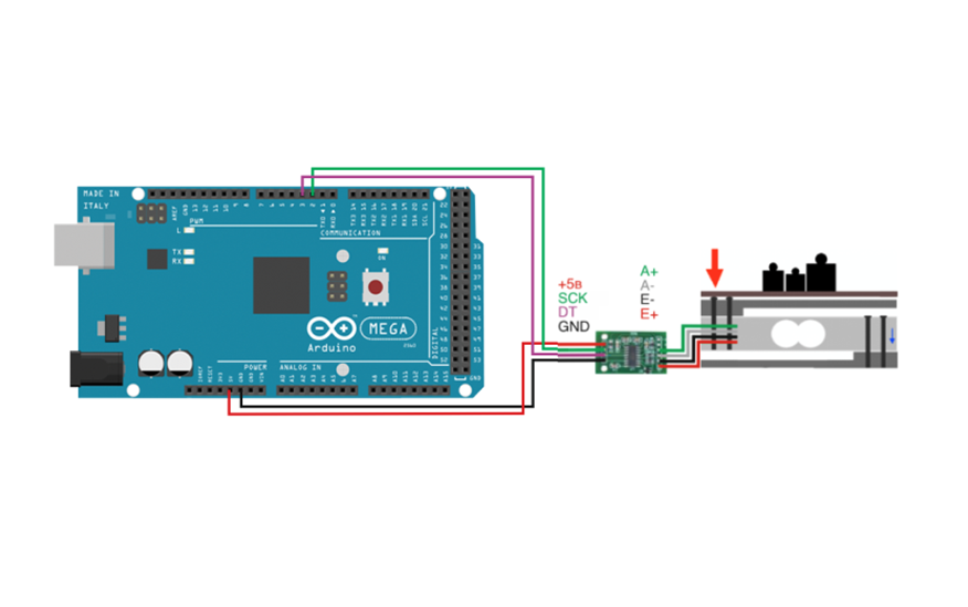 Тензодатчик CZL 611CD и Arduino Mega