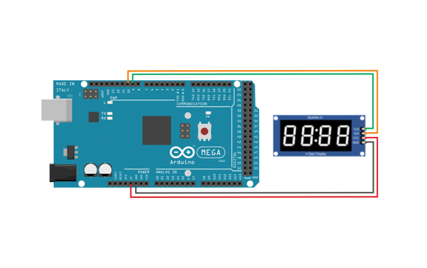 TM1637 4 и Arduino Mega