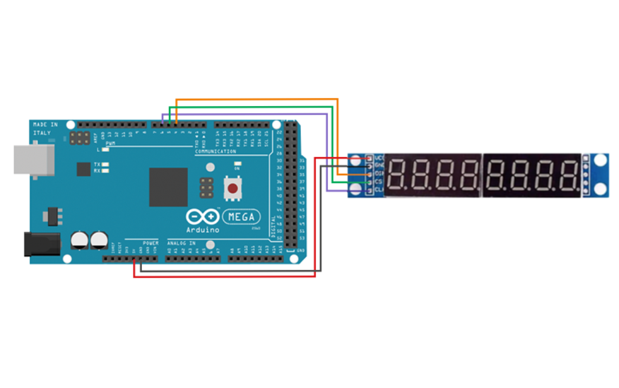 MAX7219 8 и Arduino Mega