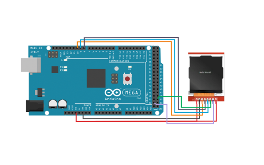 TFT ST7735 и Arduino Mega